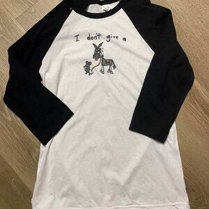 Canvas “I Don’t Give a Rat’s Ass” Half-Sleeve T-Shirt Size Medium